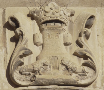 escudo de la iglesia de Castelserás